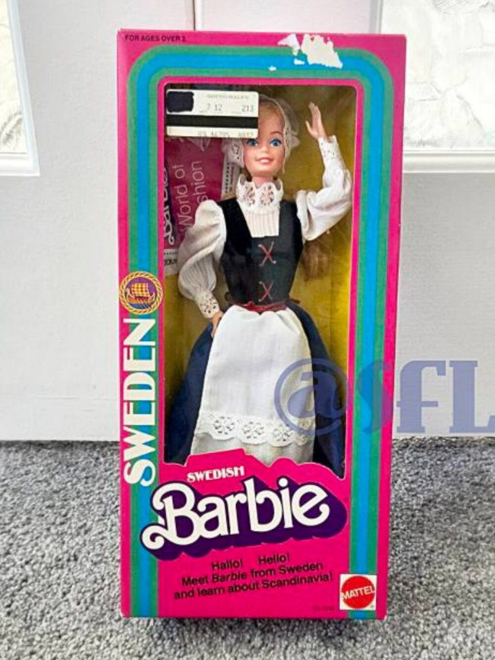 Vintage Mattel 1982 Swedish Barbie Dolls of the World 4032 Open Box Never Played